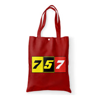 Thumbnail for Flat Colourful 757 Designed Tote Bags