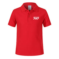 Thumbnail for Boeing 747 & Text Designed Children Polo T-Shirts