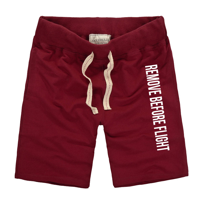 Remove Before Flight 2 Designed Cotton Shorts