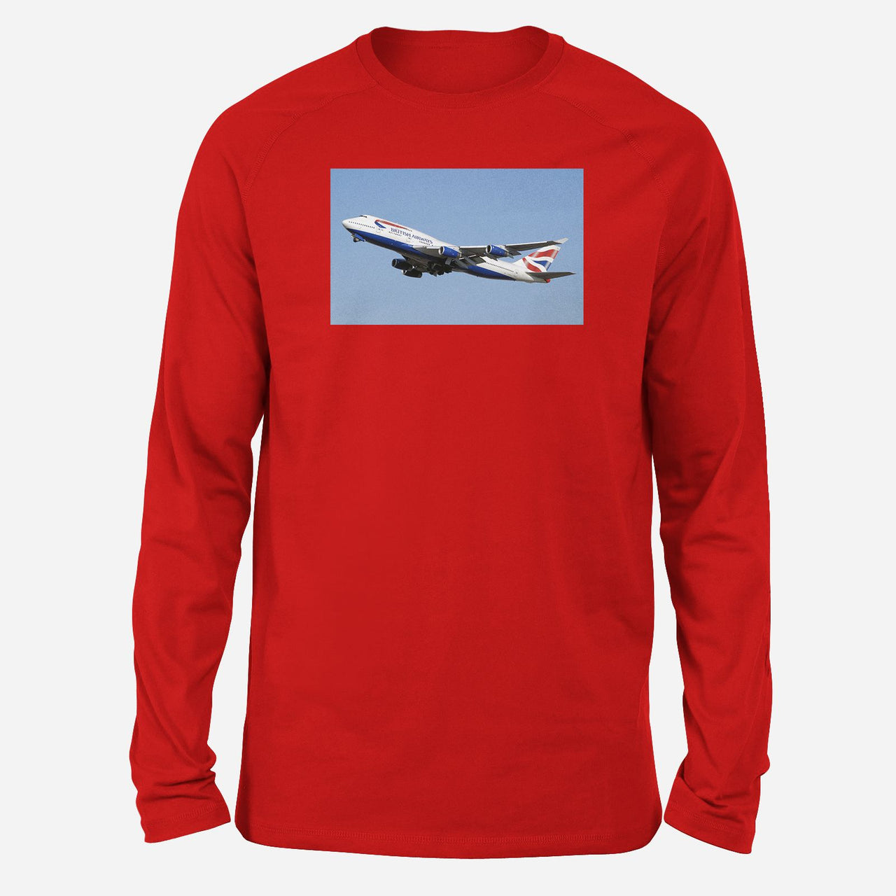 Departing British Airways Boeing 747 Designed Long-Sleeve T-Shirts