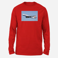 Thumbnail for Departing British Airways Boeing 747 Designed Long-Sleeve T-Shirts