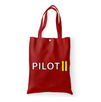 Thumbnail for Pilot & Stripes (2 Lines) Designed Tote Bags