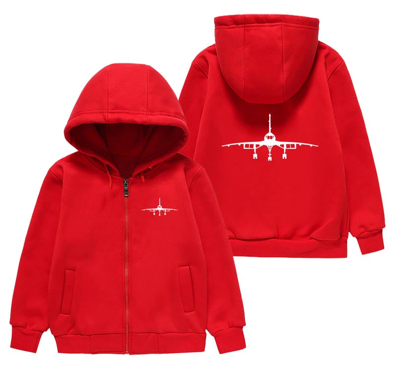 Concorde Silhouette Designed "CHILDREN" Zipped Hoodies