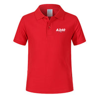 Thumbnail for Super Airbus A340 Designed Children Polo T-Shirts