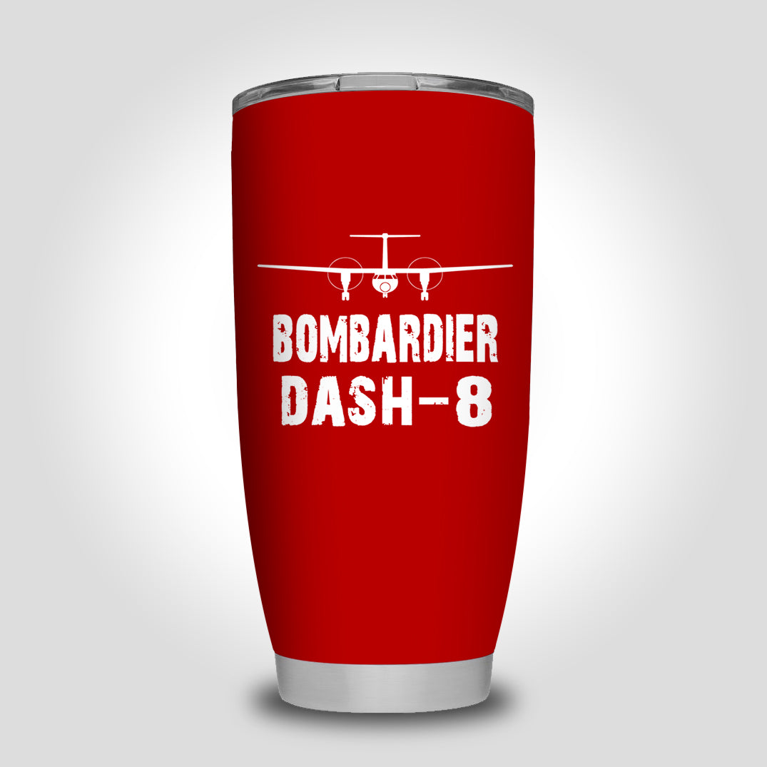 Bombardier Dash-8 & Plane Designed Tumbler Travel Mugs