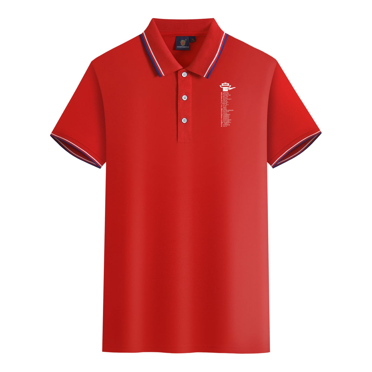 Aviation Alphabet Designed Stylish Polo T-Shirts
