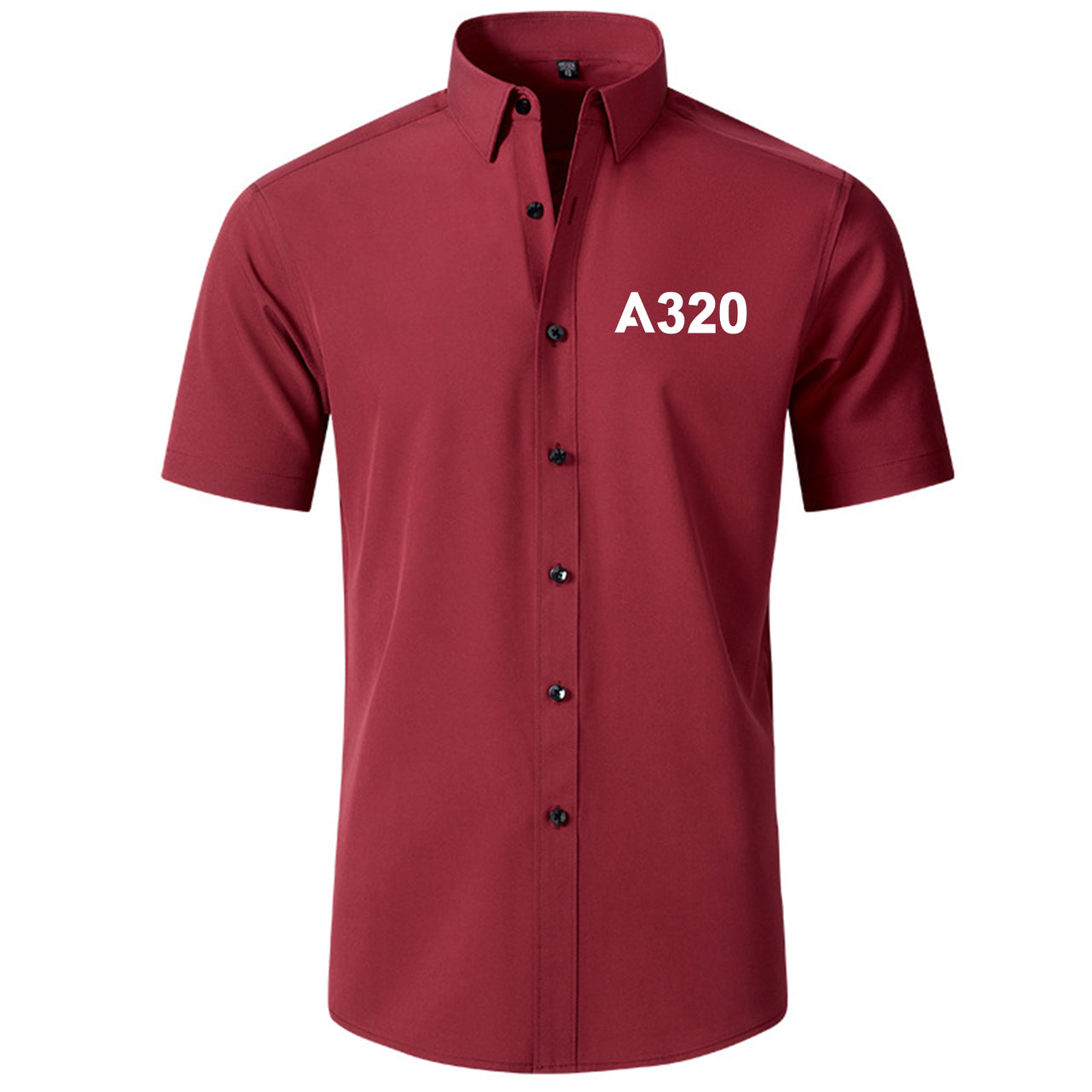 A320 Flat Text Designed Short Sleeve Shirts