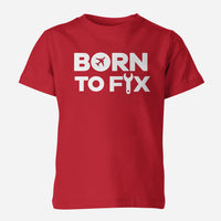 Thumbnail for Born To Fix Airplanes Designed Children T-Shirts