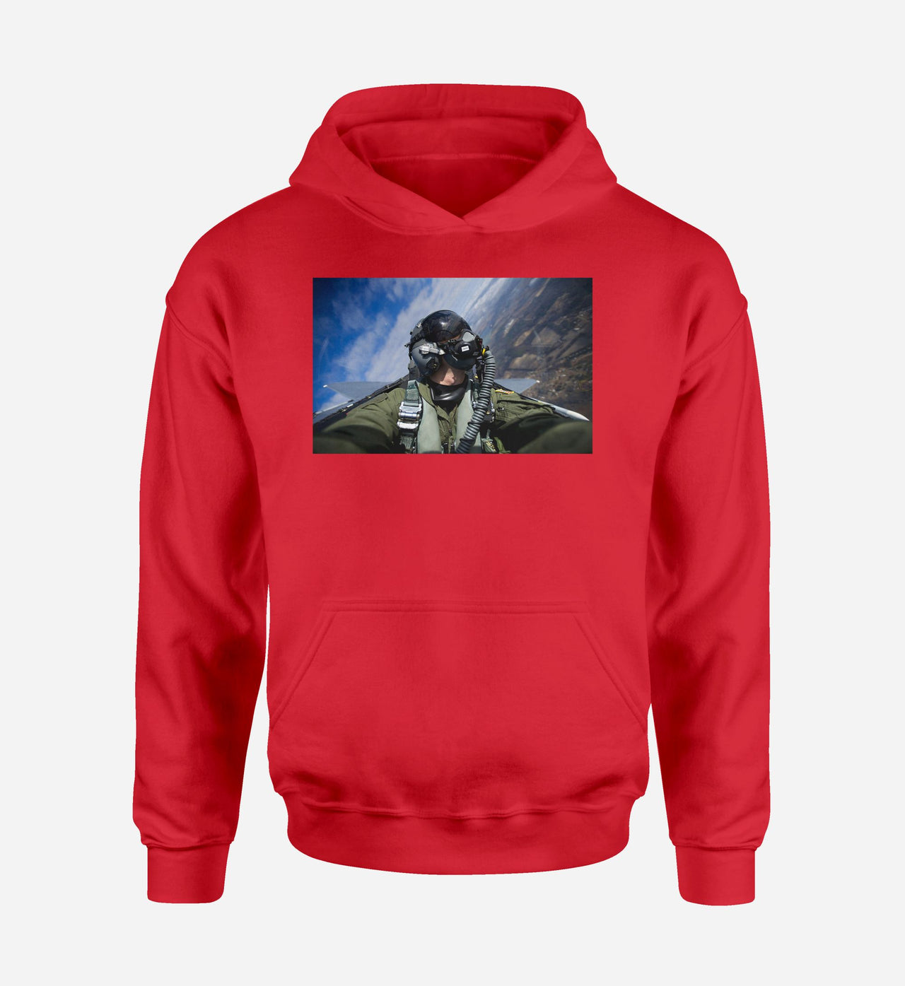 Amazing Military Pilot Selfie Designed Hoodies
