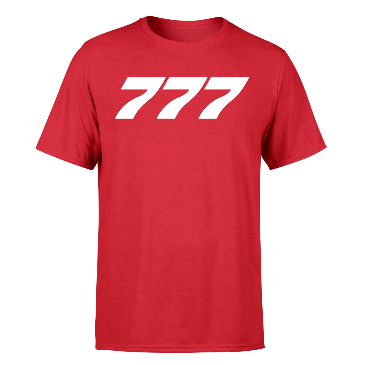 777 Flat Text Designed T-Shirts