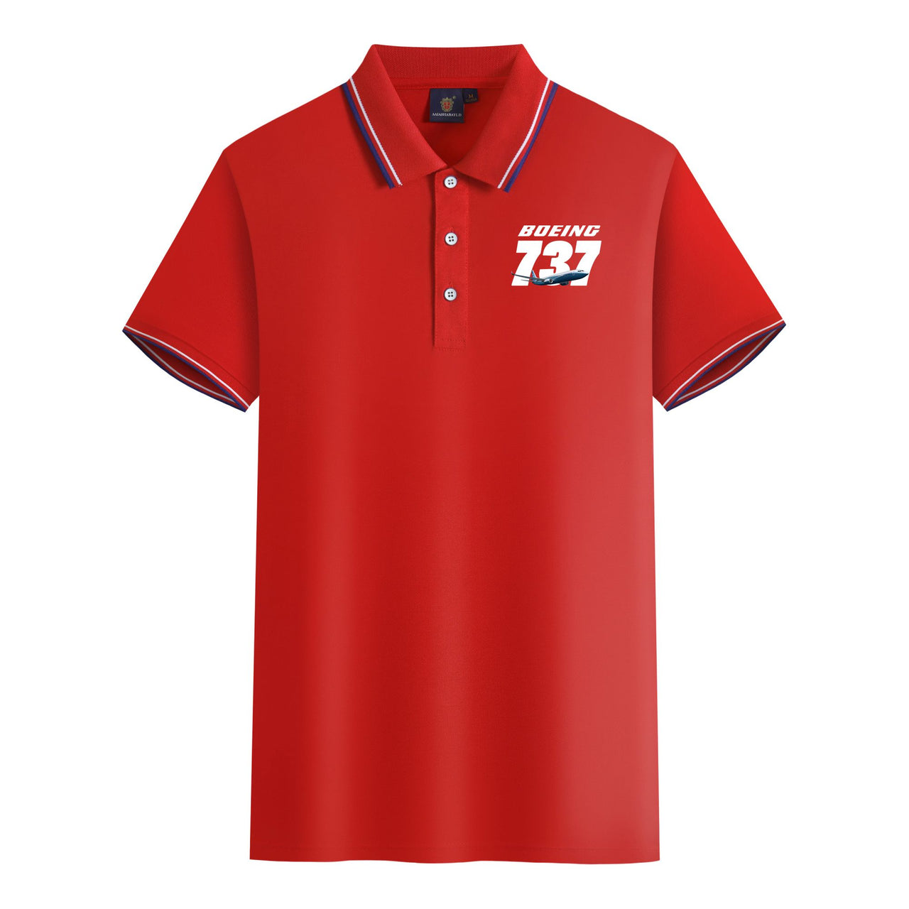 Super Boeing 737+Text Designed Stylish Polo T-Shirts