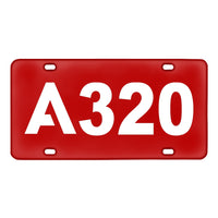 Thumbnail for A320 Flat Text Designed Metal (License) Plates