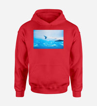 Thumbnail for Outstanding View Through Airplane Wing Designed Hoodies