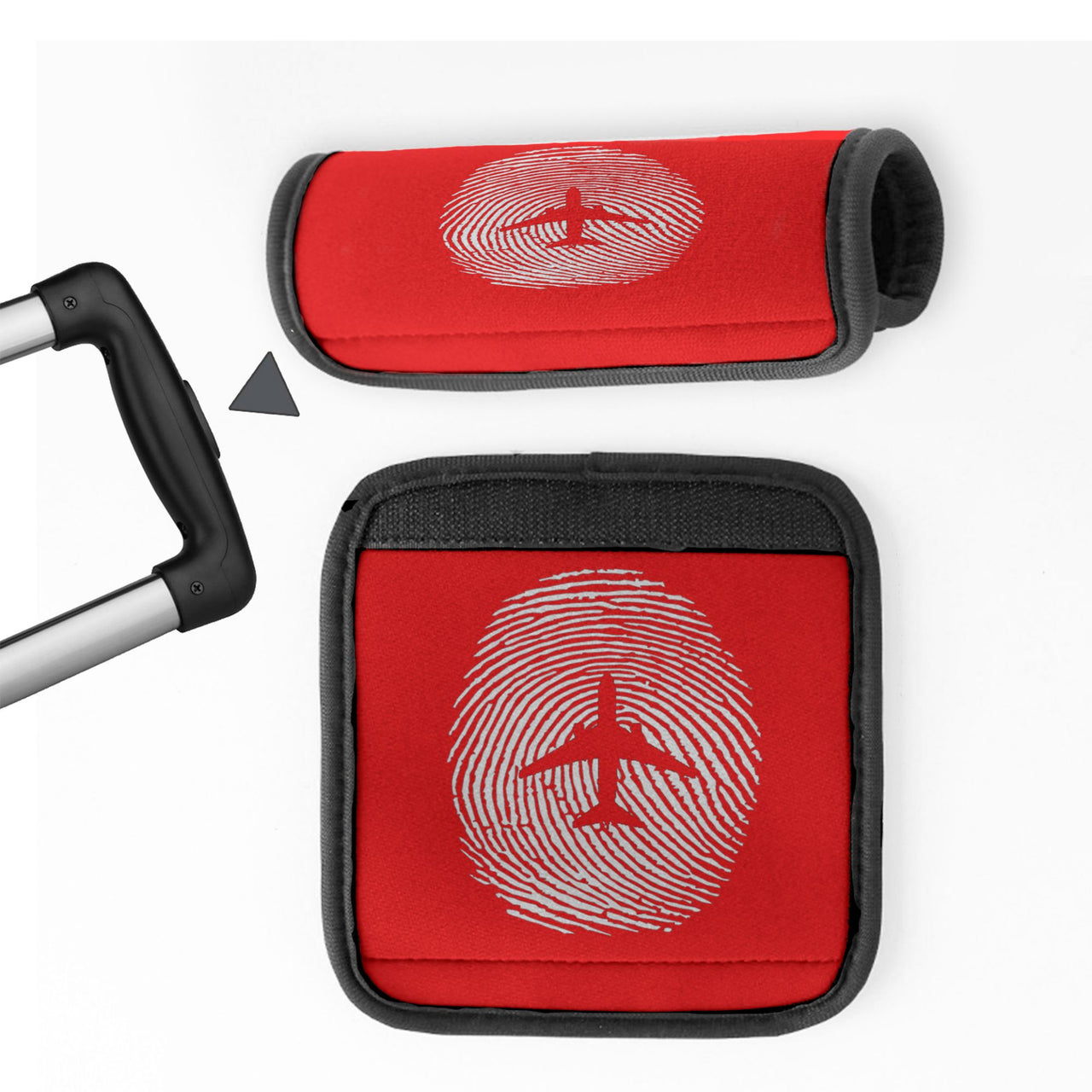 Aviation Finger Print Designed Neoprene Luggage Handle Covers
