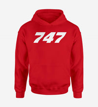 Thumbnail for 747 Flat Text Designed Hoodies