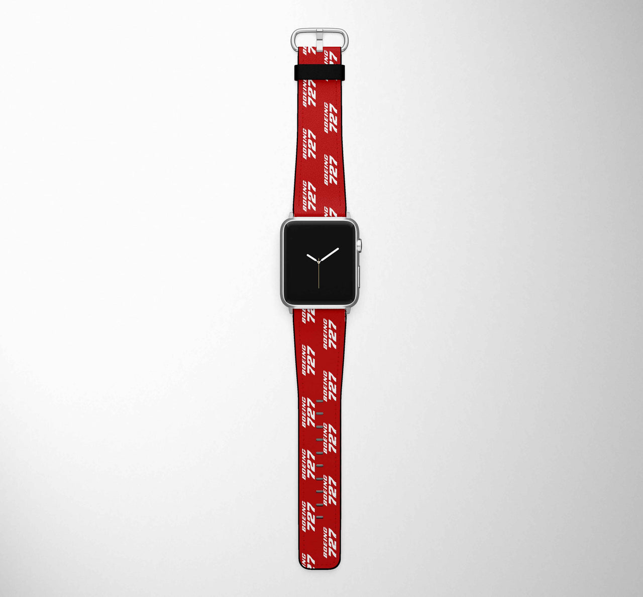 Boeing 727 & Text Designed Leather Apple Watch Straps