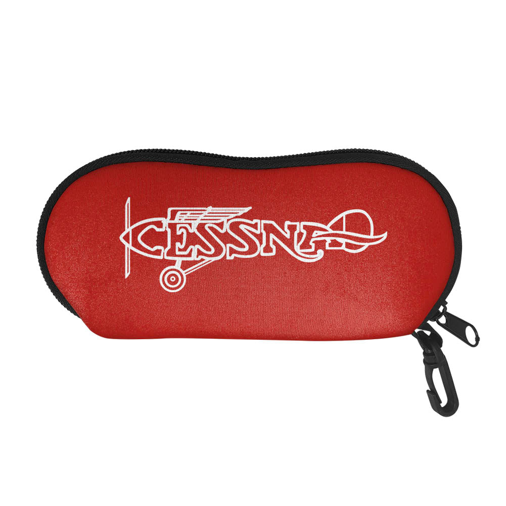 Special Cessna Text Designed Glasses Bag