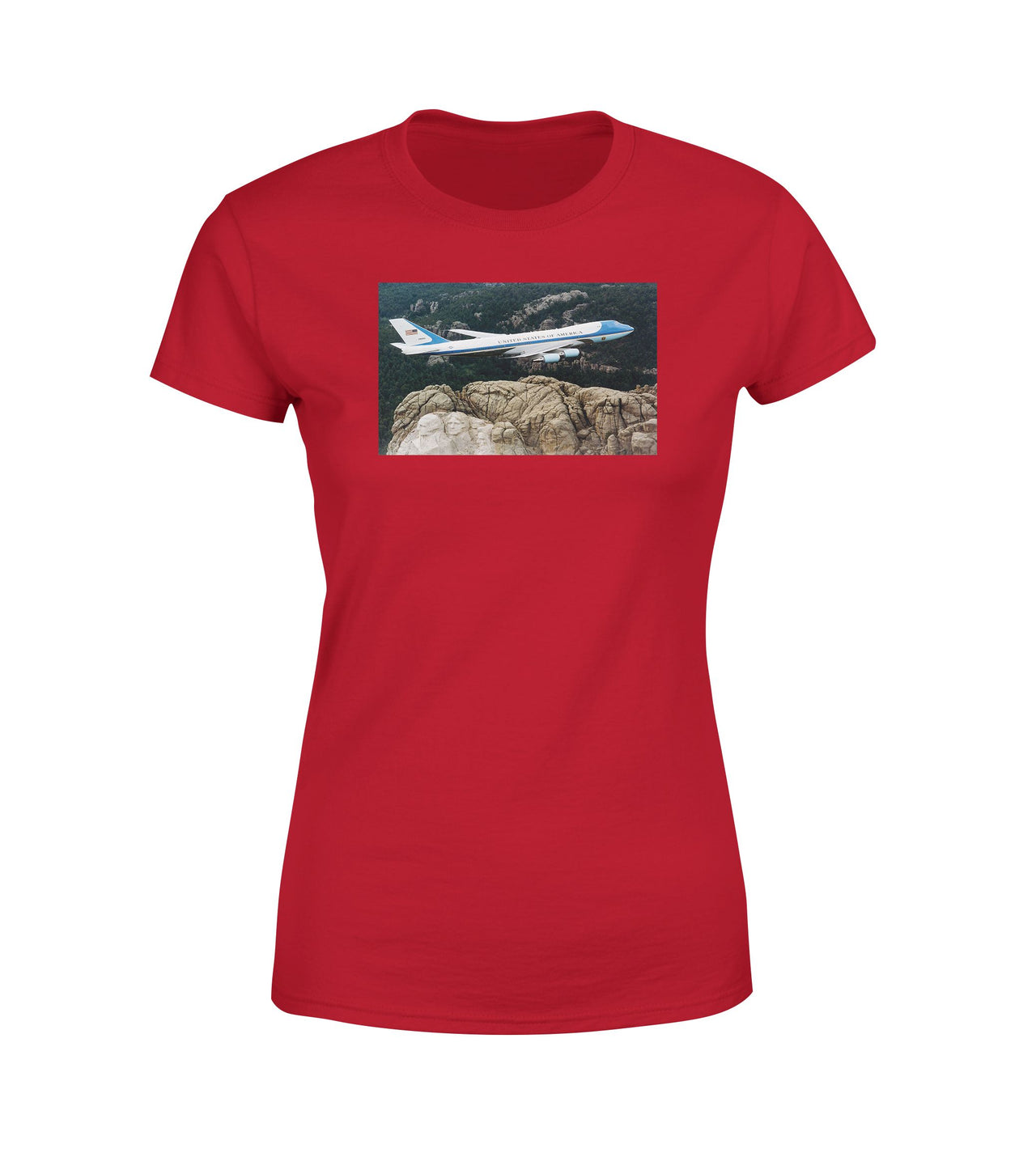 Cruising United States Of America Boeing 747 Designed Women T-Shirts