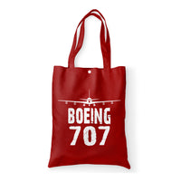Thumbnail for Boeing 707 & Plane Designed Tote Bags