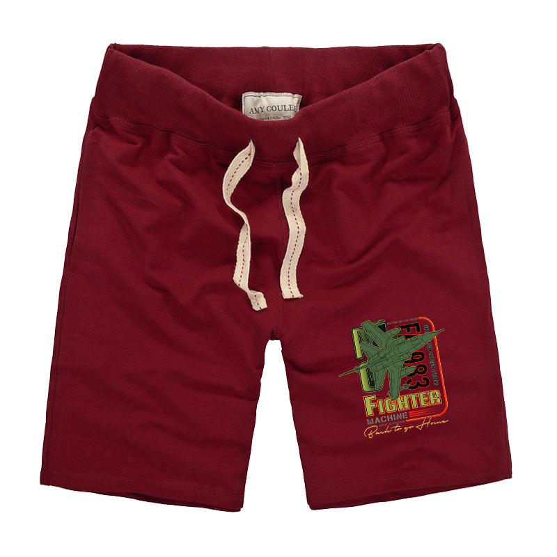 Fighter Machine Designed Cotton Shorts