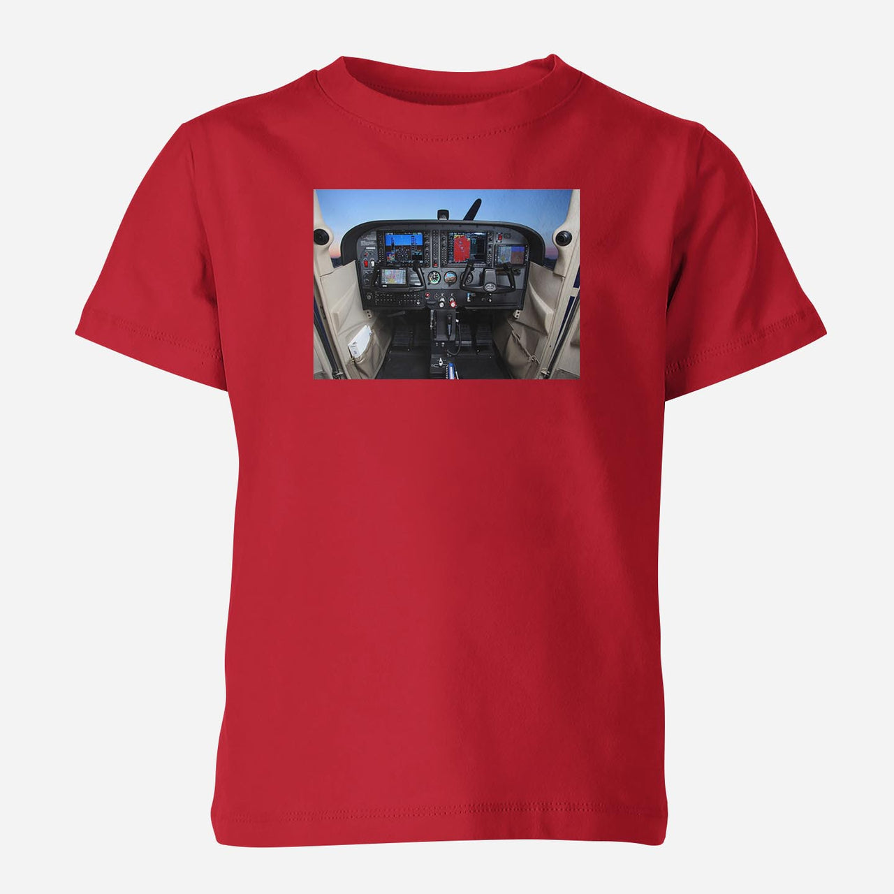 Cessna 172 Cockpit Designed Children T-Shirts