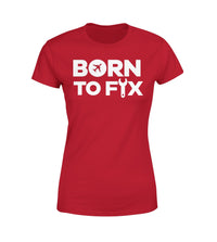 Thumbnail for Born To Fix Airplanes Designed Women T-Shirts