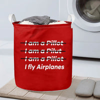 Thumbnail for I Fly Airplanes Designed Laundry Baskets