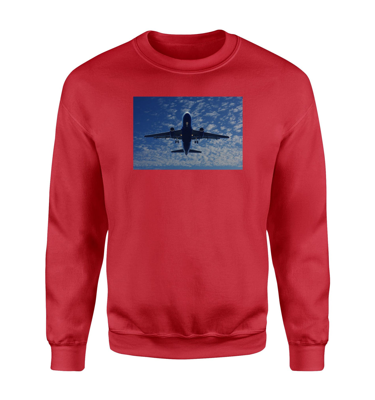 Airplane From Below Designed Sweatshirts