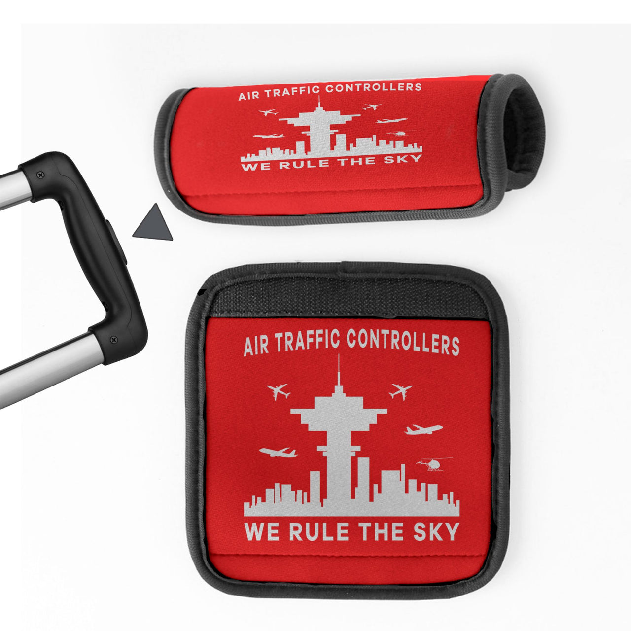 Air Traffic Controllers - We Rule The Sky Designed Neoprene Luggage Handle Covers