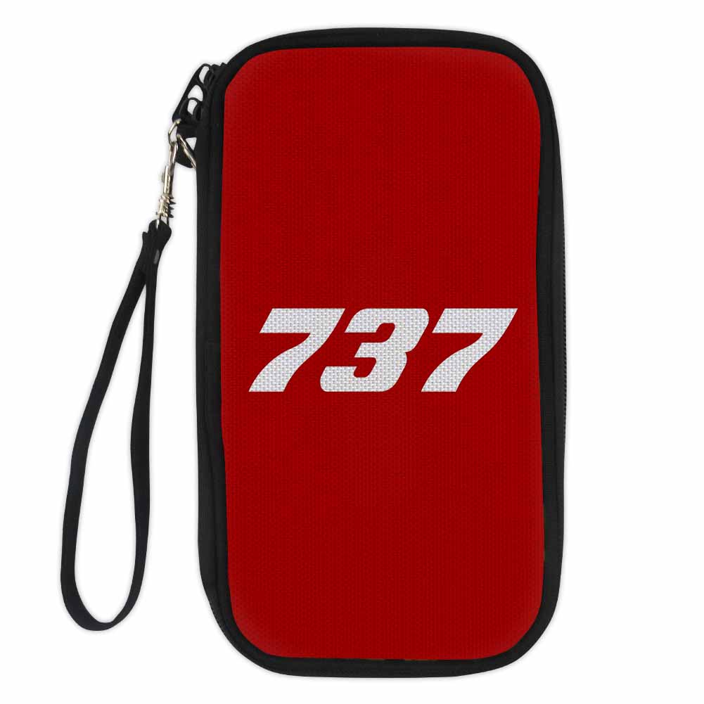 737 Flat Text Designed Travel Cases & Wallets