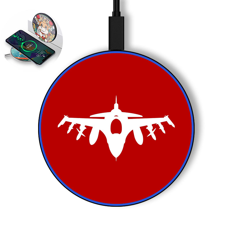 Fighter Jet 16 Silhouette Designed Wireless Chargers