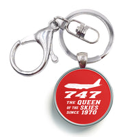 Thumbnail for Boeing 747 - Queen of the Skies (2) Designed Circle Key Chains