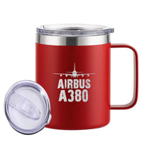 Thumbnail for Airbus A380 & Plane Designed Stainless Steel Laser Engraved Mugs
