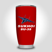 Thumbnail for The Sukhoi SU-35 Designed Tumbler Travel Mugs
