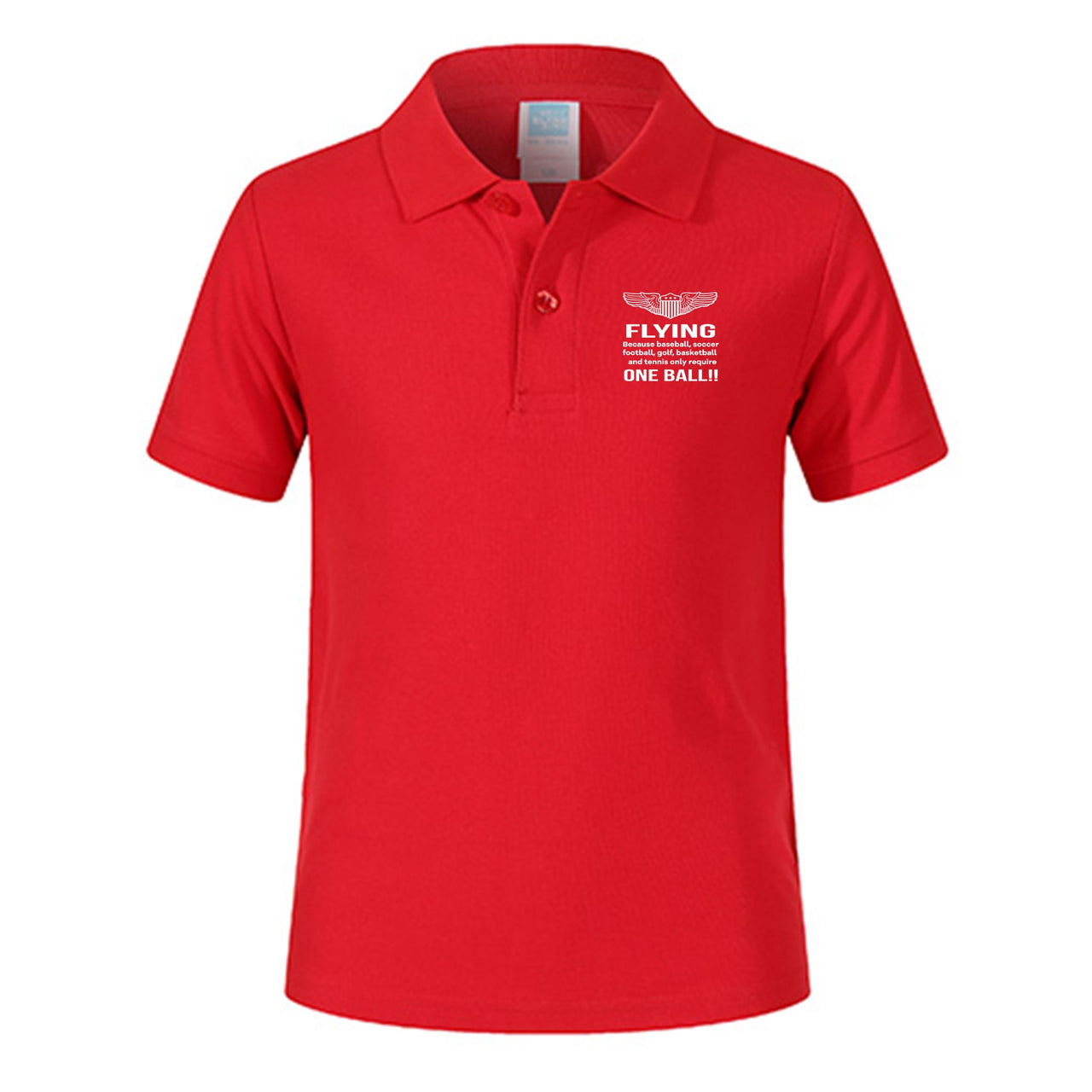 Flying One Ball Designed Children Polo T-Shirts