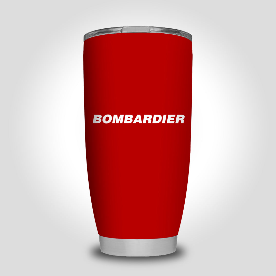 Bombardier & Text Designed Tumbler Travel Mugs