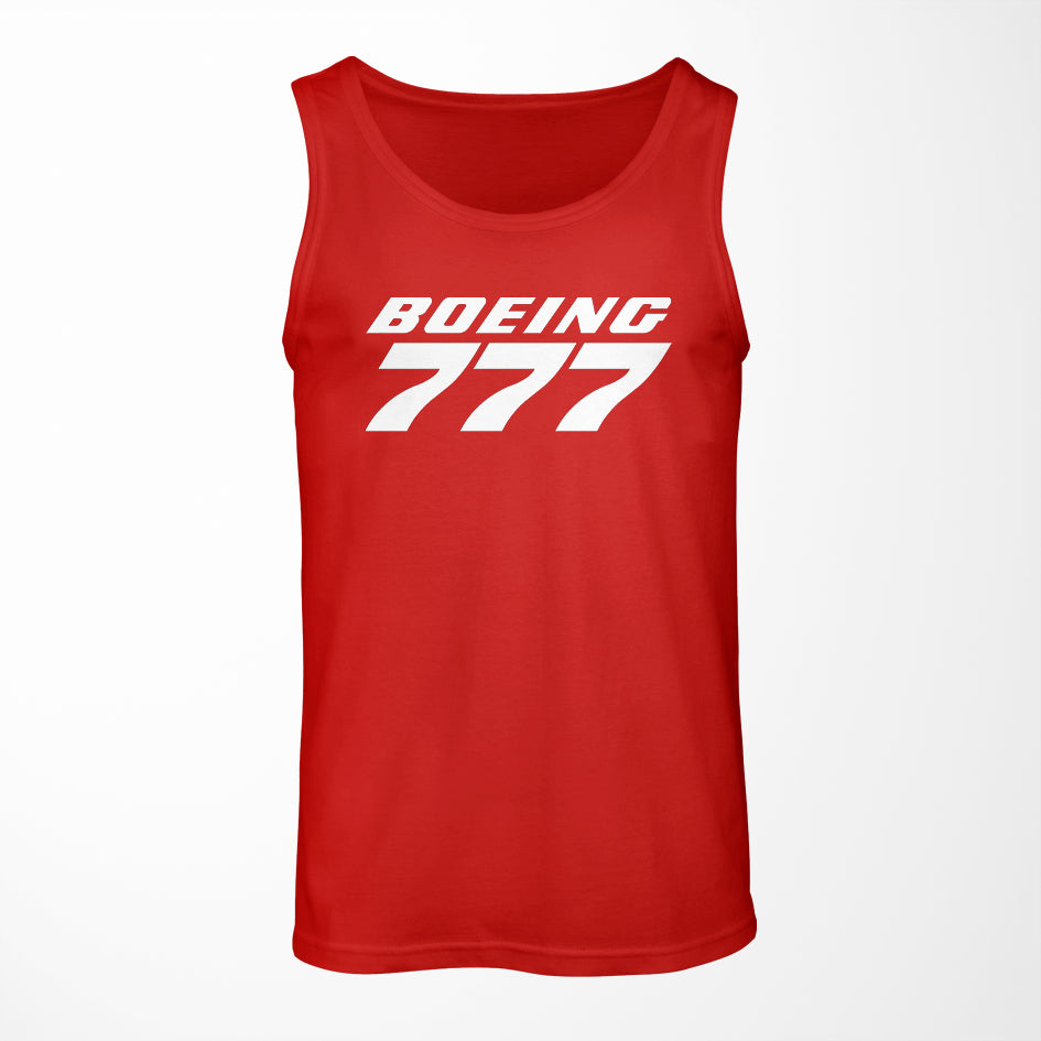 Boeing 777 & Text Designed Tank Tops