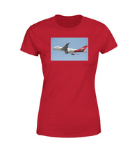Thumbnail for Departing Qantas Boeing 747 Designed Women T-Shirts