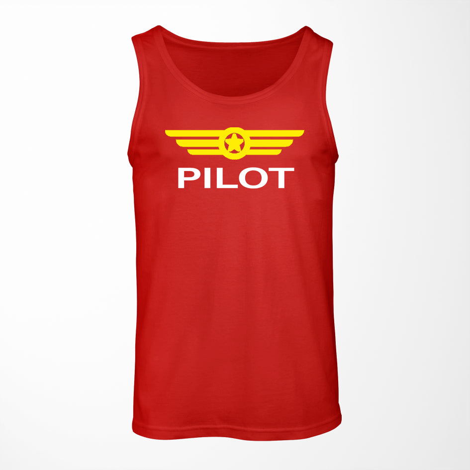 Pilot & Badge Designed Tank Tops