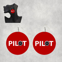 Thumbnail for Pilot & Jet Engine Designed Wooden Drop Earrings
