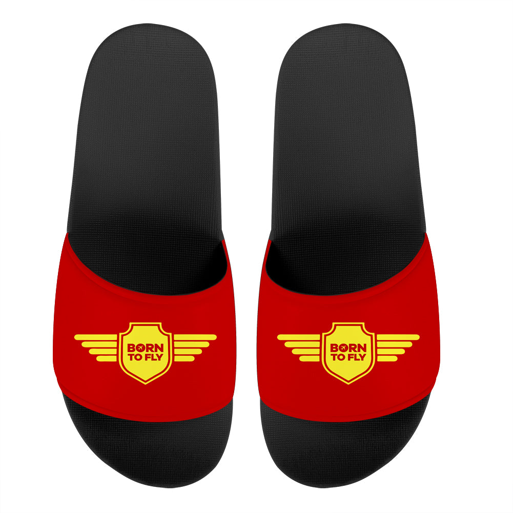 Born To Fly & Badge Designed Sport Slippers