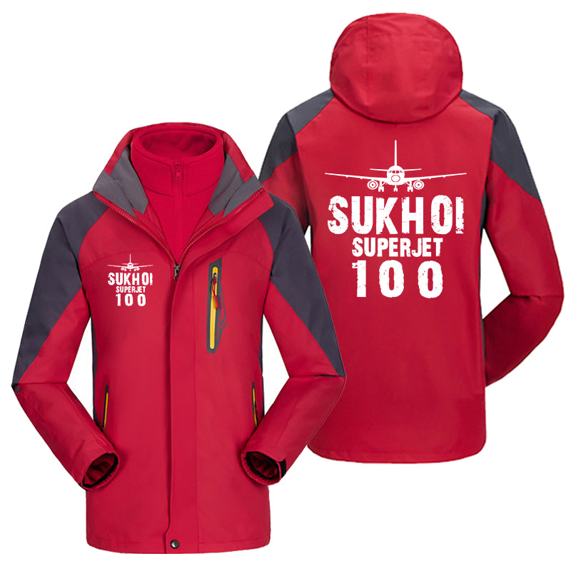 Sukhoi Superjet 100 & Plane Designed Thick Skiing Jackets