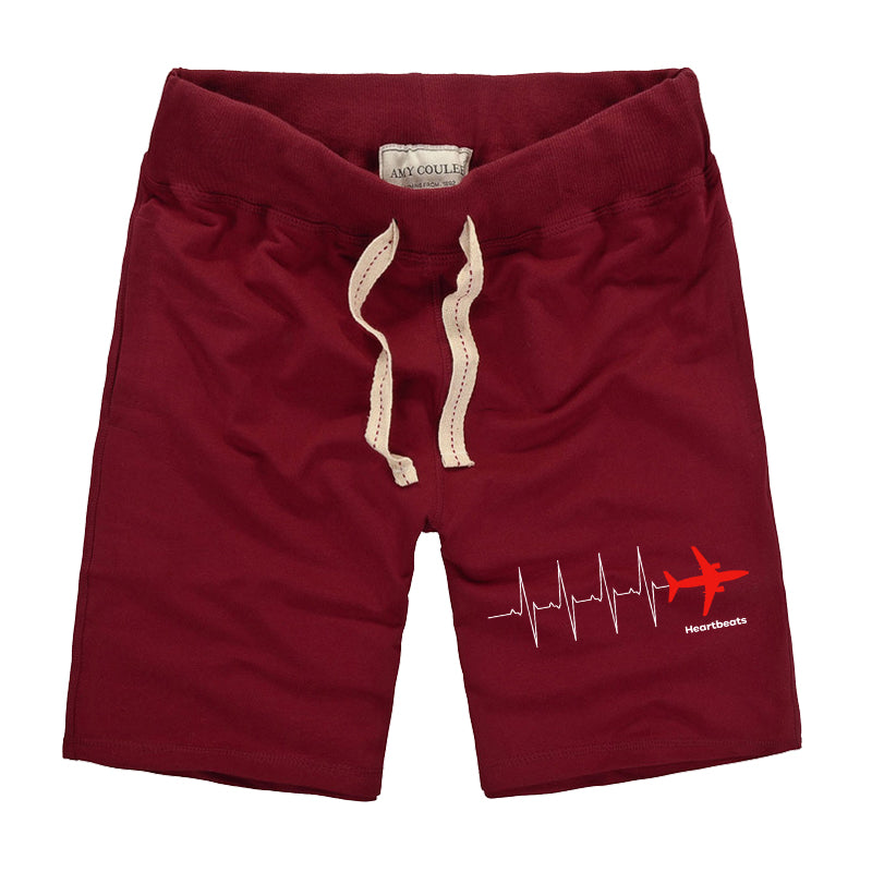 Aviation Heartbeats Designed Cotton Shorts