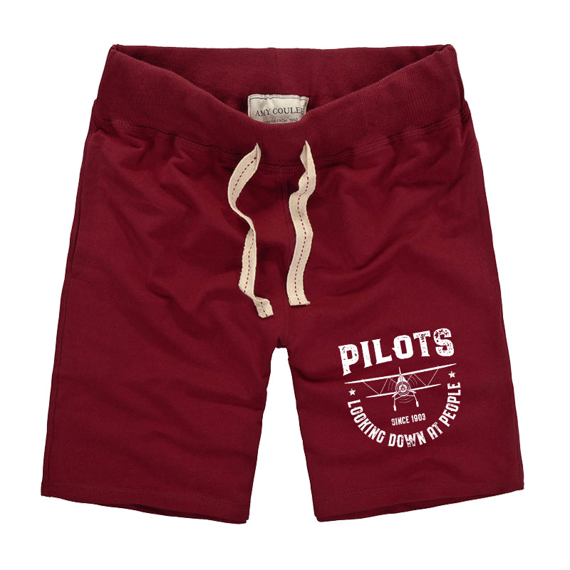 Pilots Looking Down at People Since 1903 Designed Cotton Shorts