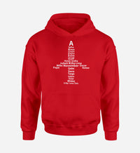 Thumbnail for Airplane Shape Aviation Alphabet Designed Hoodies