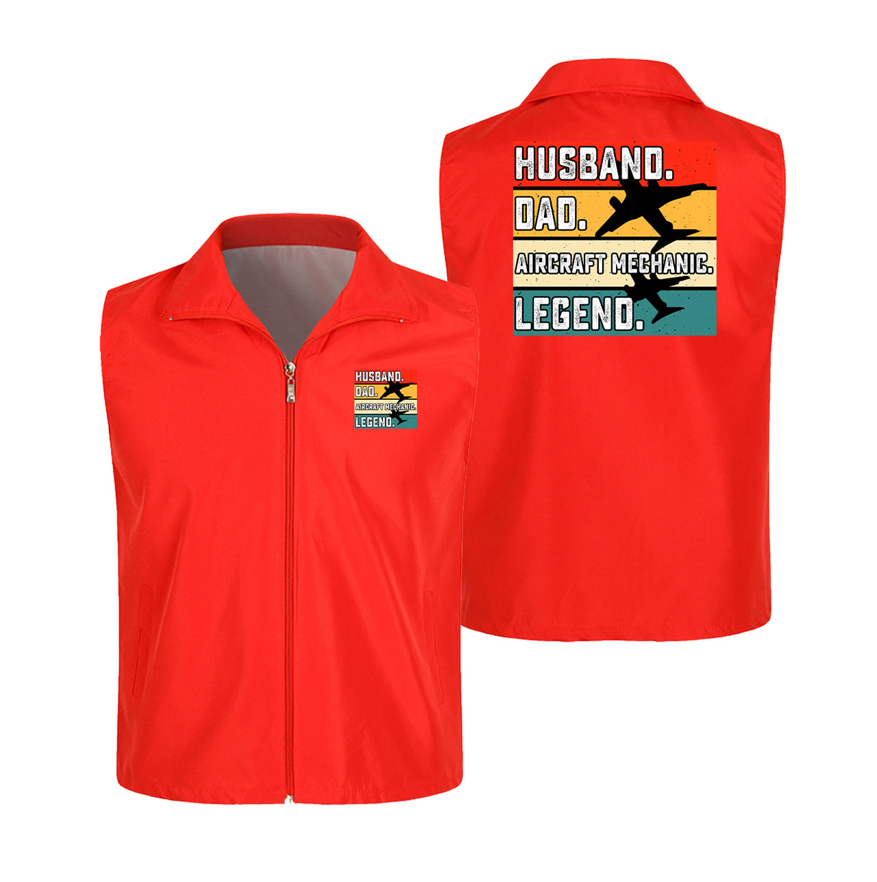 Husband & Dad & Aircraft Mechanic & Legend Designed Thin Style Vests