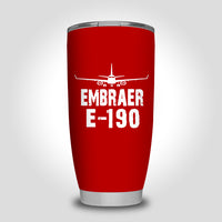 Thumbnail for Embraer E-190 & Plane Designed Tumbler Travel Mugs