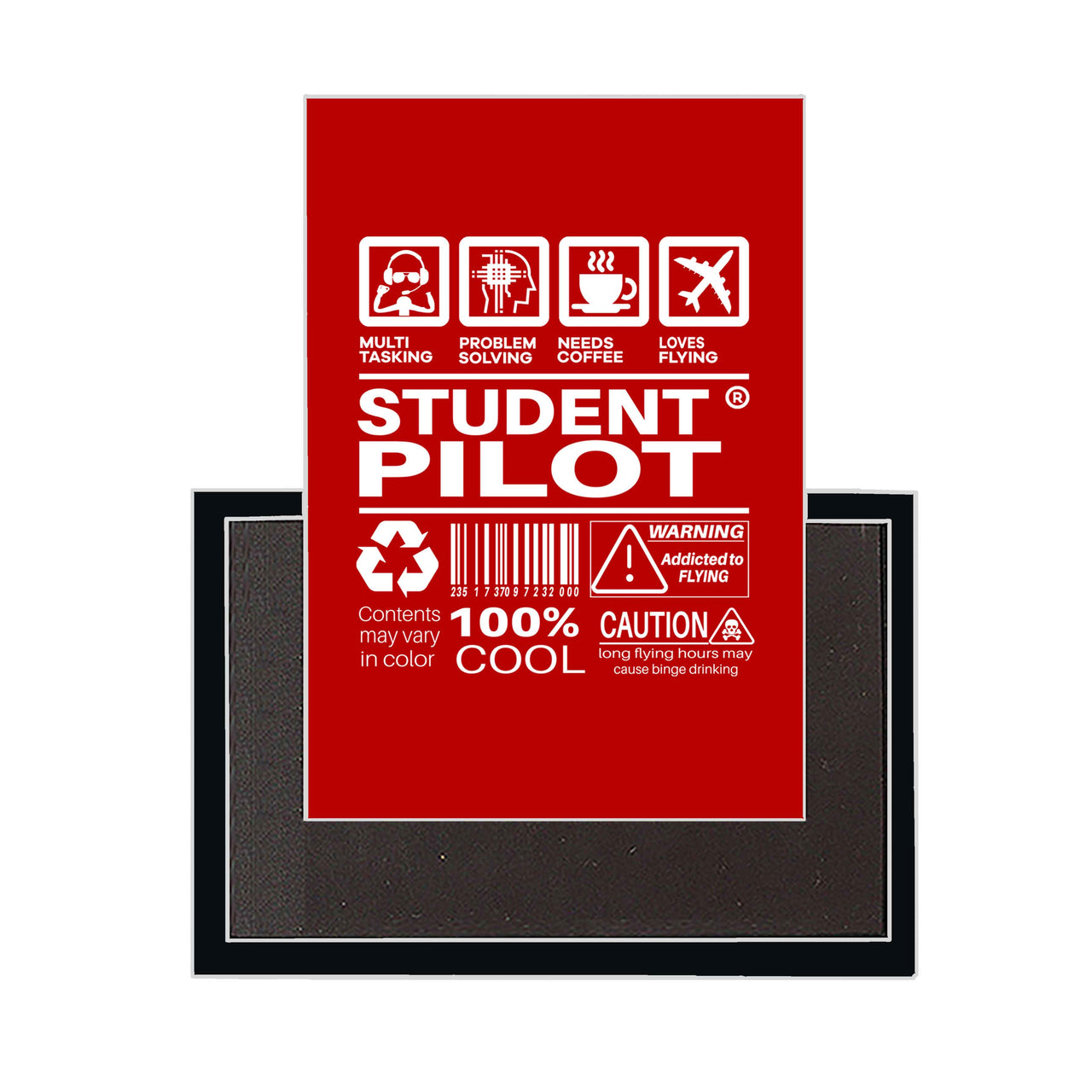 Student Pilot Label Designed Magnets