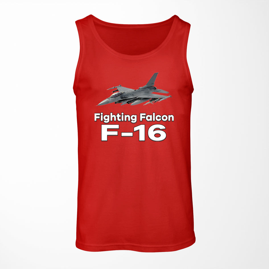 The Fighting Falcon F16 Designed Tank Tops
