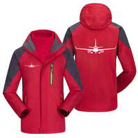 Thumbnail for Embraer E-190 Silhouette Plane Designed Thick Skiing Jackets